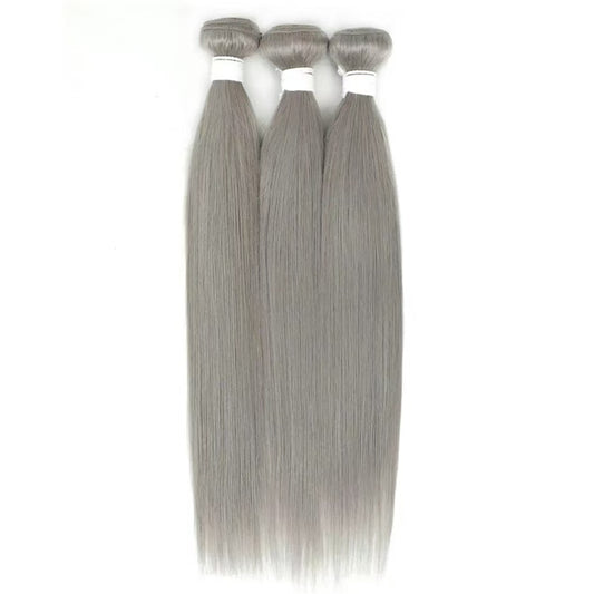 gray hair bundles straight