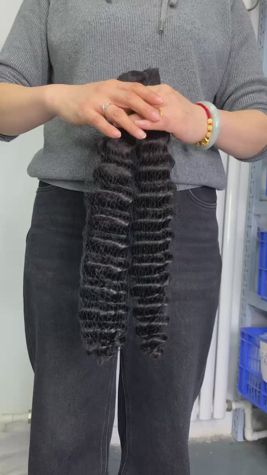 human braiding hair deep wave