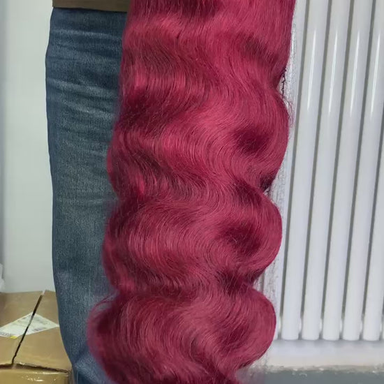 burgundy lace frontal wig body wave