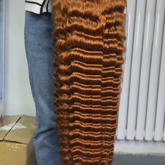 ginger lace frontal wig deep wave