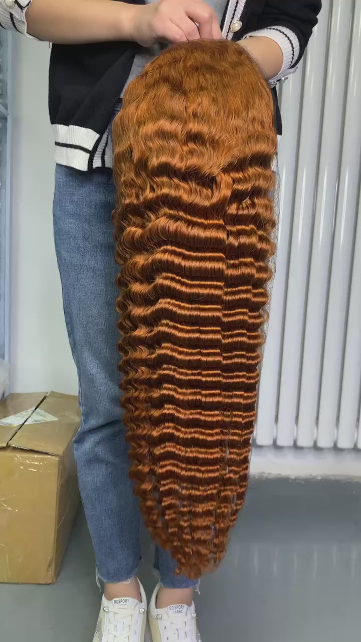 ginger lace frontal wig deep wave