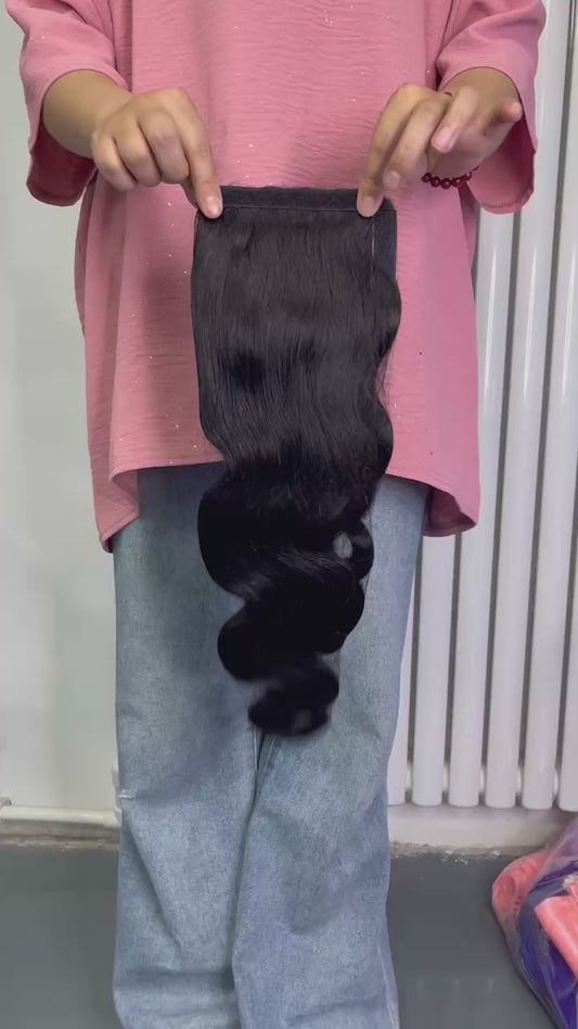 Body wave wrap around ponytail