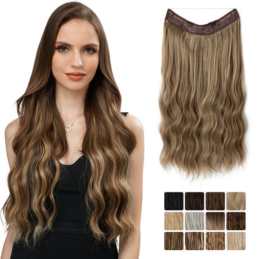 synthetic halo hair extensions 1