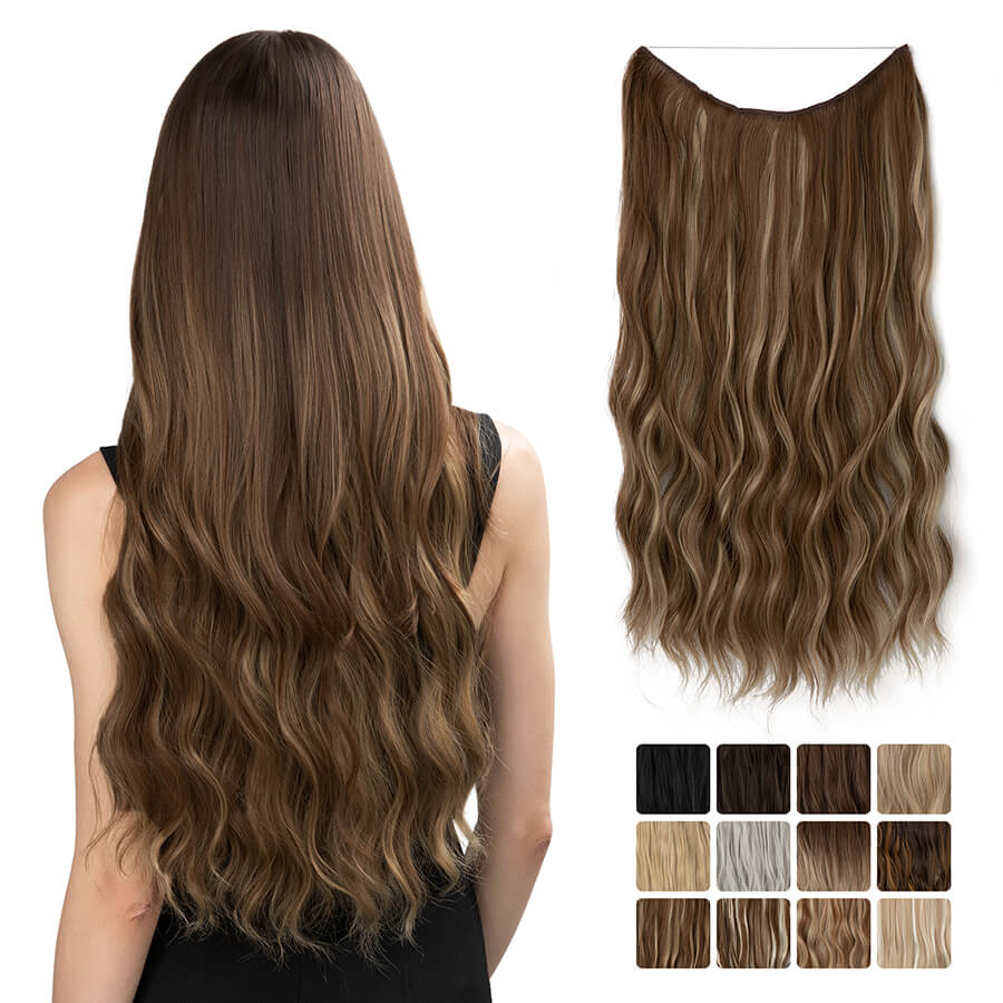 synthetic halo hair extensions 2