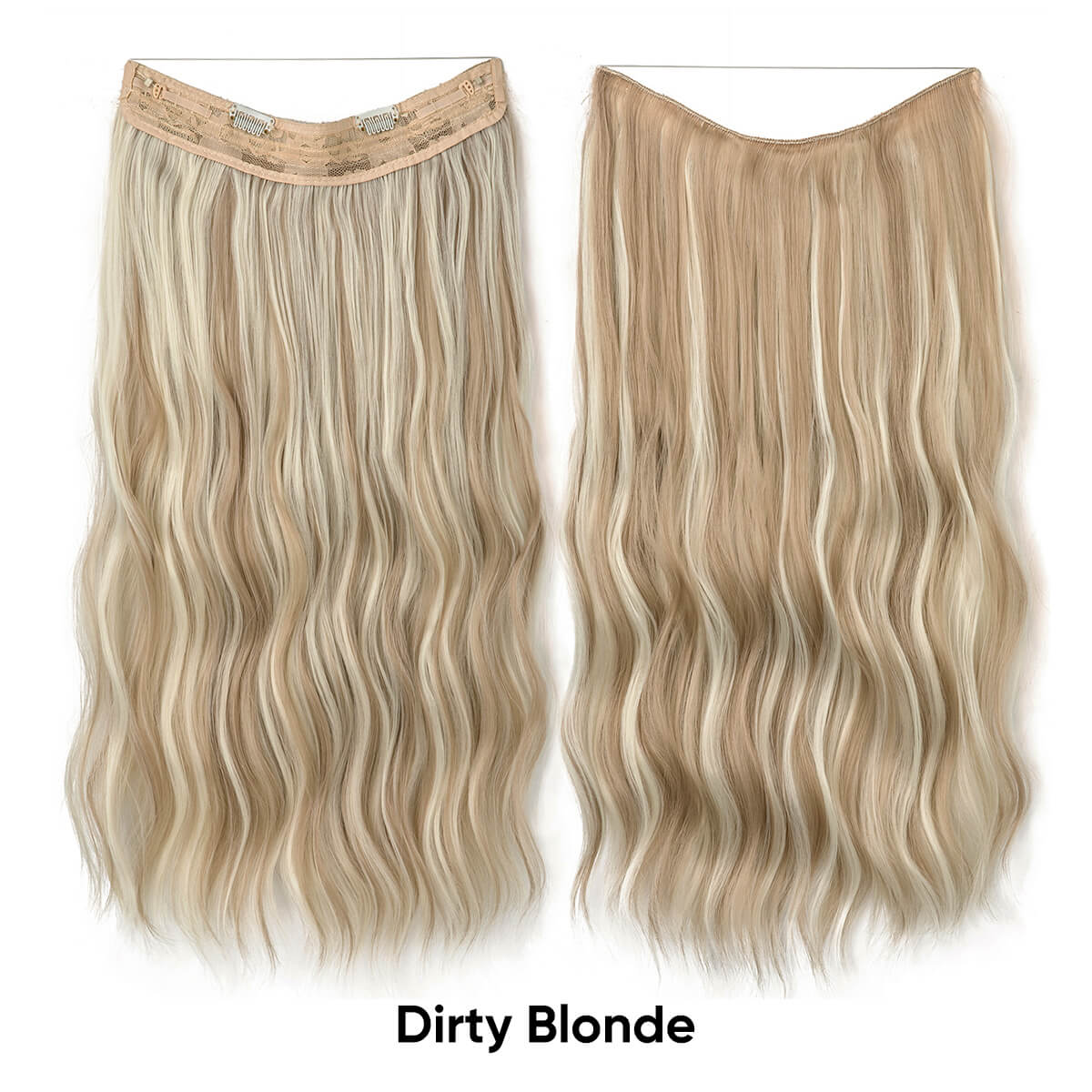 Cheap Synthetic Halo Hair Extensions Wavy