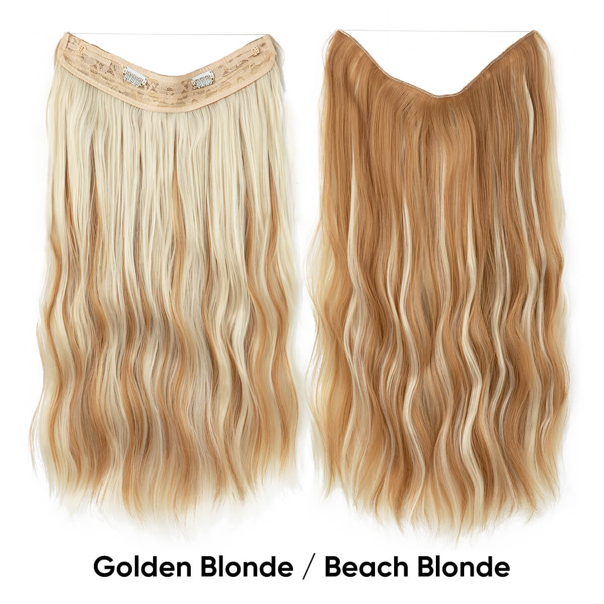 Cheap Synthetic Halo Hair Extensions Wavy