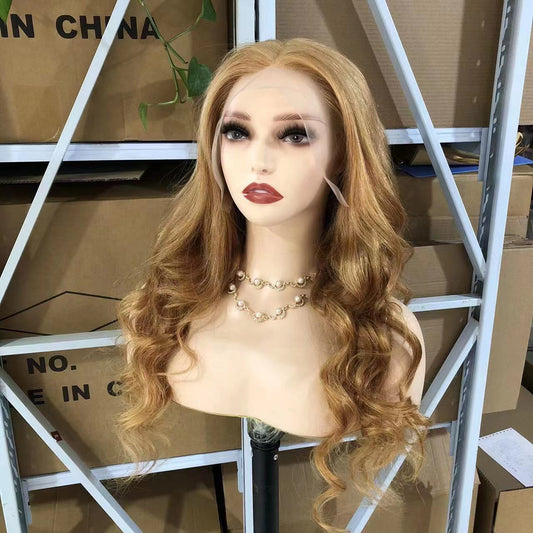 Honey Blonde 13"×4" Frontal Lace Wig Human Hair Body Wave