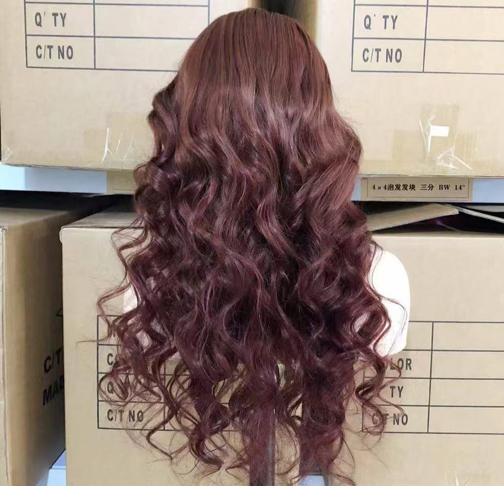 Chestnut Loose Wave 13"×4" Frontal Lace Wig Human Hair