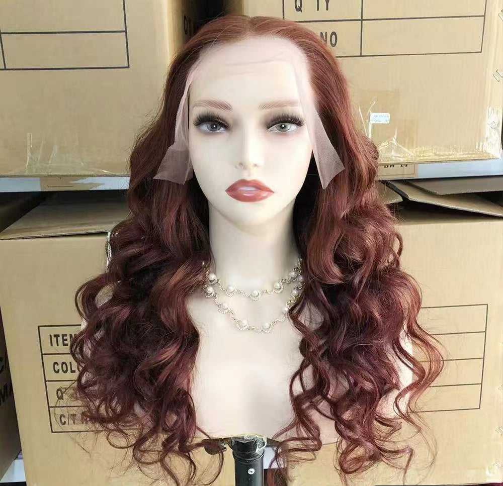 Chestnut Loose Wave 13"×4" Frontal Lace Wig Human Hair