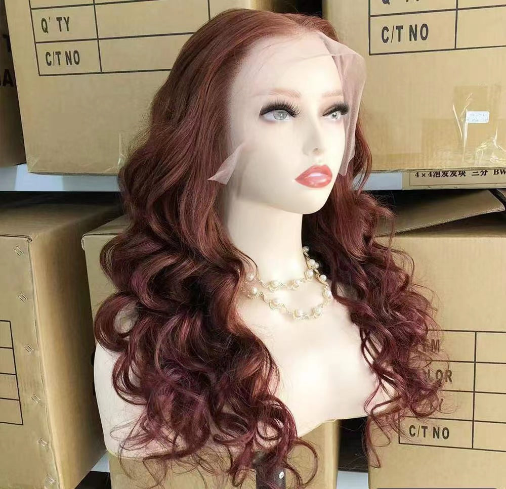 Chestnut Loose Wave 13"×4" Frontal Lace Wig Human Hair