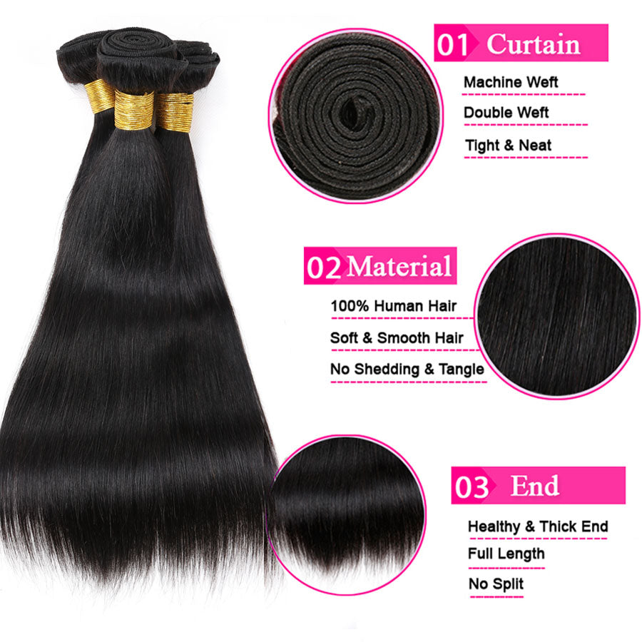 brazilian straight hair bundles 