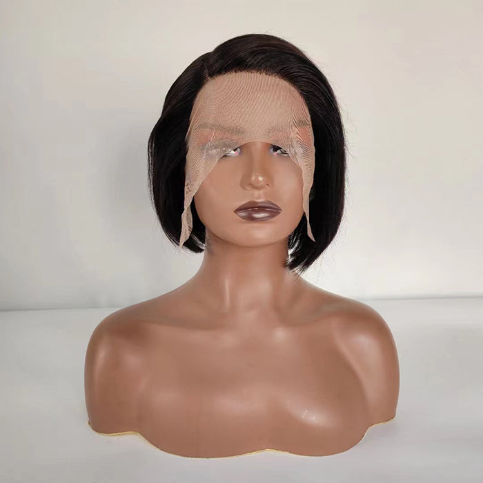 13"×4"×1" Frontal Lace Wig Bob Human Hair