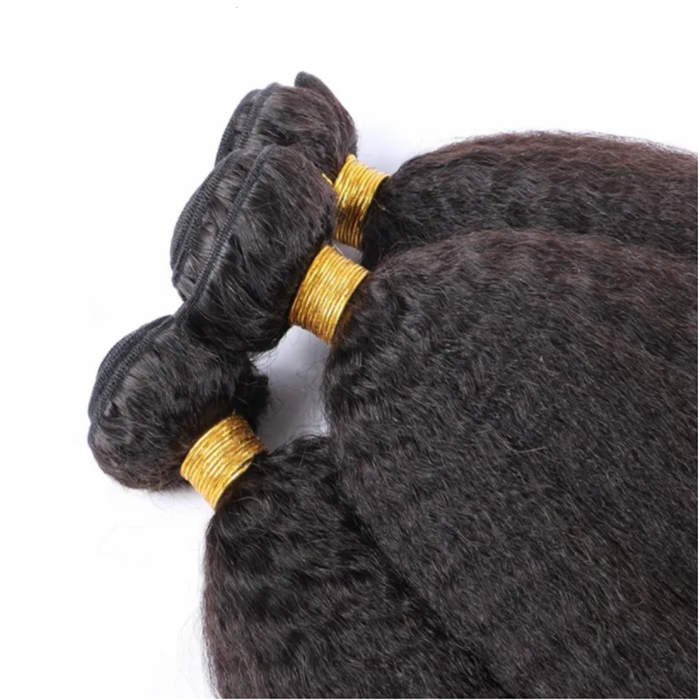 kinky straight weave with closure 3